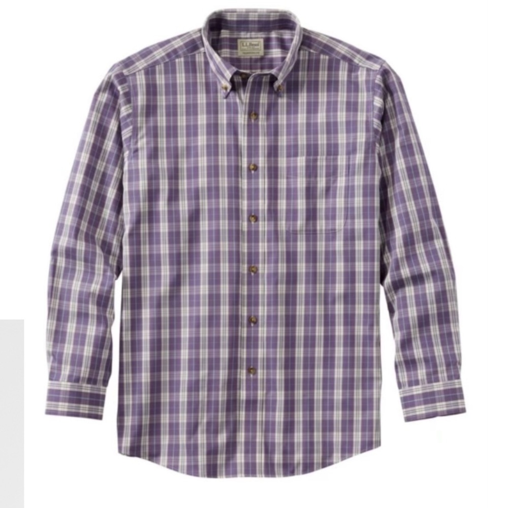 L.L. Bean Purple Plaid Men's Shirt